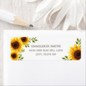 Mooie gele zonnebloemen White Etiket (Insitu)