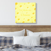 Mooie Gele Zwitserse Kaas met Aangepaste Tekst Canvas Afdruk (Insitu (Slaapkamer))