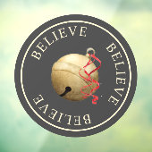 Mooie GELOOF met Jingle Bell Kerstmis Raamsticker (Vel 3)