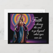 Mooie geloofsquote met Maria Briefkaart (Voorkant / Achterkant)