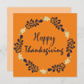 Mooie Gelukkig deken met Circle Leaves Kaart (Voorkant / Achterkant)