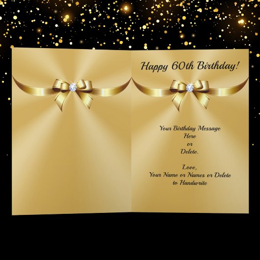 Mooie, Gelukkige 60e Verjaardag Kaarten, Persoonli Kaart