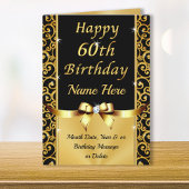 Mooie, gelukkige 60ste verjaardagskaarten, geperso kaart