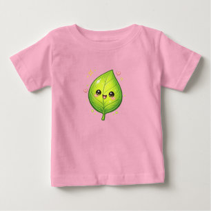 Mooie Gelukkige Blad Baby Fijne Jersey T-Shirt Ont
