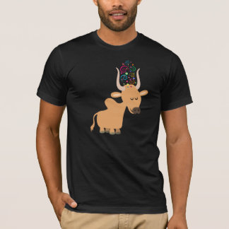 Mooie Gelukkige Brahman Koe T-Shirt