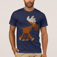 Mooie Gelukkige Cartoon Eland T-Shirt
