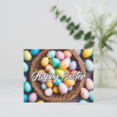 Mooie Gelukkige Paaseieren & Mand Briefkaart (Staand voorkant)
