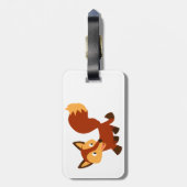 Mooie Gelukkige Tekenfilmvos Bagage Label (Achterkant verticaal)