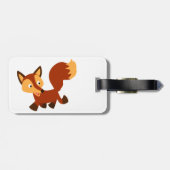 Mooie Gelukkige Tekenfilmvos Bagage Label (Achterkant horizontaal)