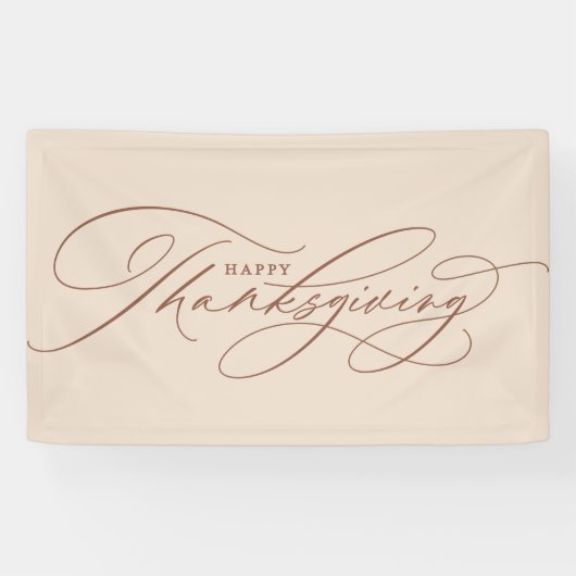 Mooie gelukkige Thanksgiving tekst Spandoek (Horizontaal)