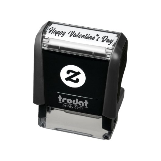 Mooie Gelukkige Valentijnsdag Hart Typografie Zelfinktende Stempel (Product)
