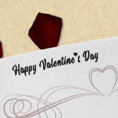 Mooie Gelukkige Valentijnsdag Hart Typografie Zelfinktende Stempel