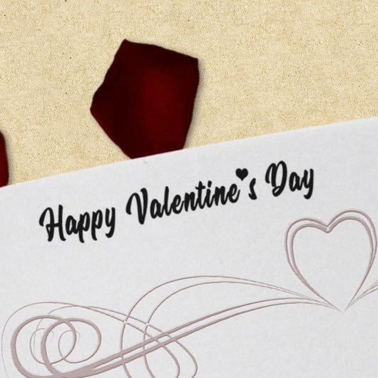 Mooie Gelukkige Valentijnsdag Hart Typografie Zelfinktende Stempel