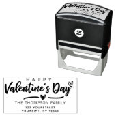 Mooie gelukkige Valentijnsdag moderne terugkeer ad Zelfinktende Stempel (In situ)