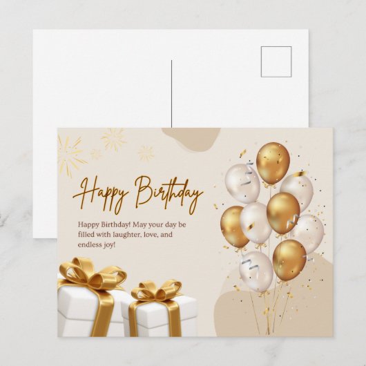 Mooie Gelukkige verjaardag aan jou Briefkaart (Voorkant / Achterkant)