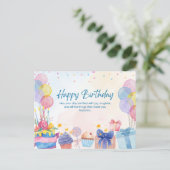 Mooie gelukkige verjaardag briefkaart (Staand voorkant)