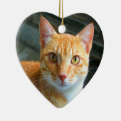 Mooie gemberkat keramisch ornament (Rechts)