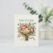 Mooie gemengde bloemen aanpasbaar briefkaart (Staand voorkant)