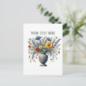 Mooie gemengde bloemen aanpasbaar briefkaart (Staand voorkant)