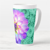 Mooie gemengde kleur Dahlia Flower Latte Mok Cup (Rechterhoek)