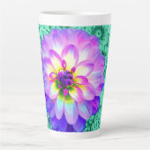 Mooie gemengde kleur Dahlia Flower Latte Mok Cup (Voorkant)