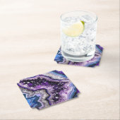 Mooie geode met amethistkristallen en agaat kartonnen onderzetters (Insitu)