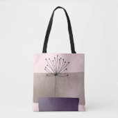 Mooie geometrische Abstracte Paarse Mauve ontwerp Tote Bag (Voorkant)