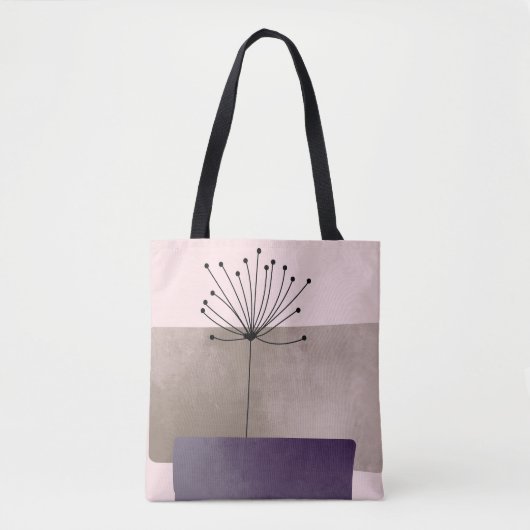 Mooie geometrische Abstracte Paarse Mauve ontwerp Tote Bag (Voorkant)