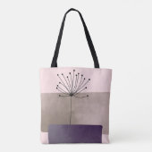 Mooie geometrische Abstracte Paarse Mauve ontwerp Tote Bag (Achterkant)