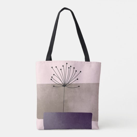 Mooie geometrische Abstracte Paarse Mauve ontwerp Tote Bag (Achterkant)