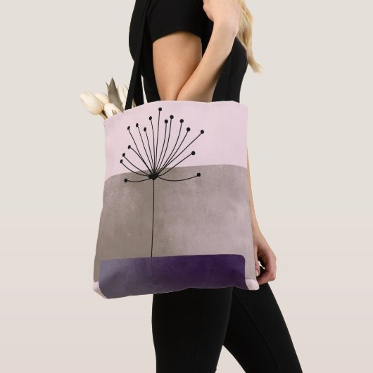 Mooie geometrische Abstracte Paarse Mauve ontwerp Tote Bag (Dichtbij)
