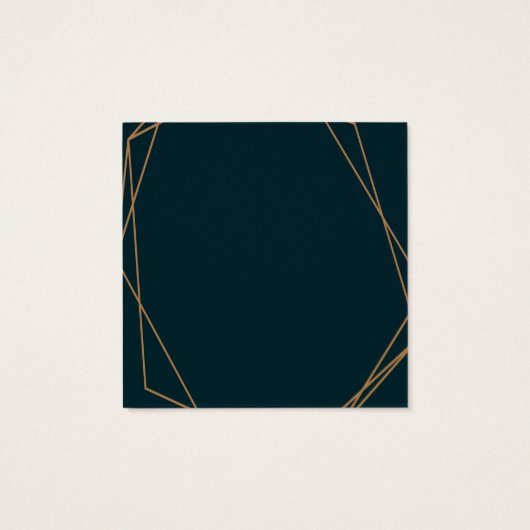 mooie geometrische griffie voor een florele bruilo vierkante visitekaartjes (Achterkant)