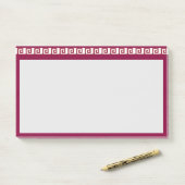 Mooie Geometrische Ontwerp Header Patroon Post-it® Notes (Op bureau)