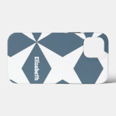 Mooie geometrische patroon aangepaste naam wit & b Case-Mate iPhone case (Achterkant (horizontaal))