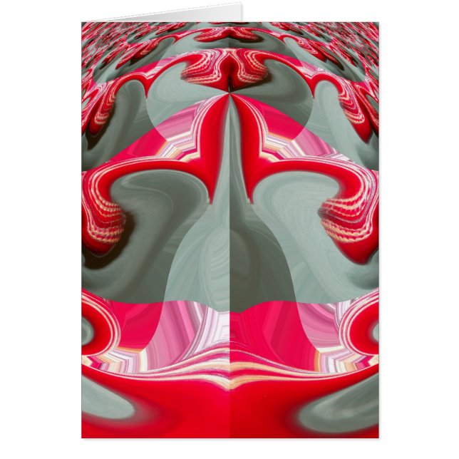 Mooie geometrische rode as grijs Motief Art Design (Voorkant)