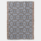 Mooie geometrische tuin, blauw & bruin deken (Voorkant Verticaal)