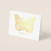 Mooie geometrische vlinder folie kaarten (Voorkant)