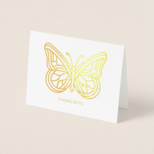 Mooie geometrische vlinder folie kaarten (Voorkant)