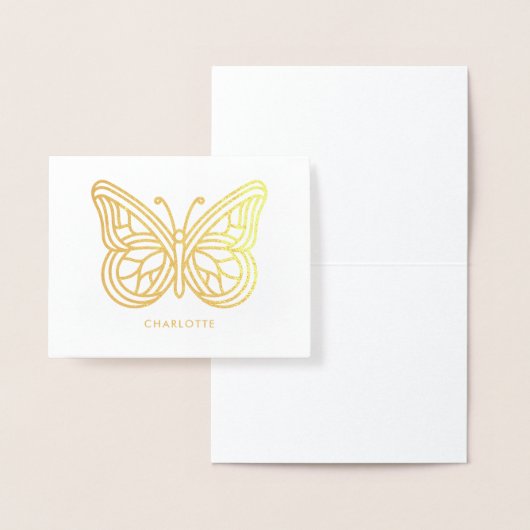 Mooie geometrische vlinder folie kaarten (Display)