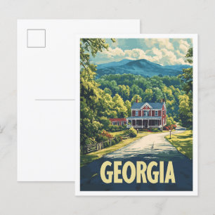 Mooie Georgia USA  Illustratie Reizen Briefkaart