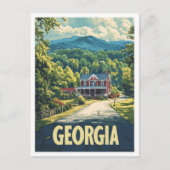 Mooie Georgia USA  Illustratie Reizen Briefkaart (Voorkant)