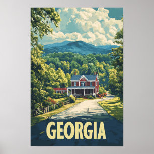 Mooie Georgia USA Illustratie Reizen Poster