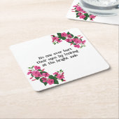 Mooie Gepersonaliseerd bloem Kartonnen Onderzetters (Schuin)