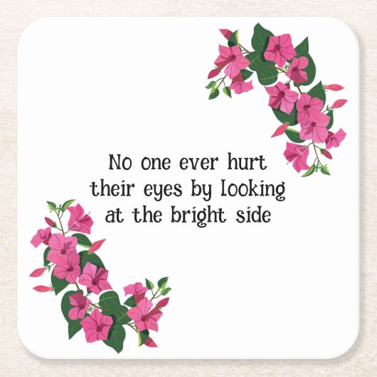 Mooie Gepersonaliseerd bloem Kartonnen Onderzetters (Voorkant)