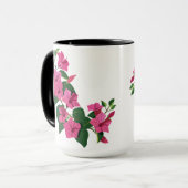 Mooie Gepersonaliseerd Floral Magic Coffee Mok (Voorkant links)