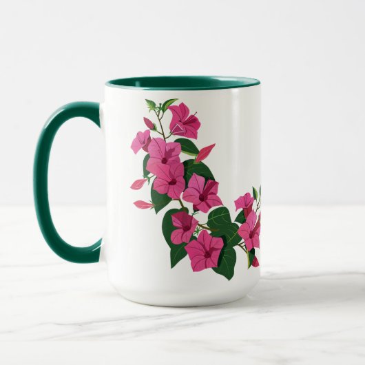 Mooie Gepersonaliseerd Floral Magic Coffee Mok (Links)