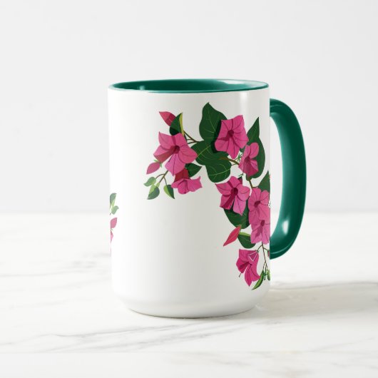 Mooie Gepersonaliseerd Floral Magic Coffee Mok (Voorkant rechts)