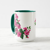 Mooie Gepersonaliseerd Floral Magic Coffee Mok (Voorkant links)