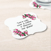 Mooie Gepersonaliseerd Floral Pulp Board Kartonnen Onderzetters (Gekanteld)