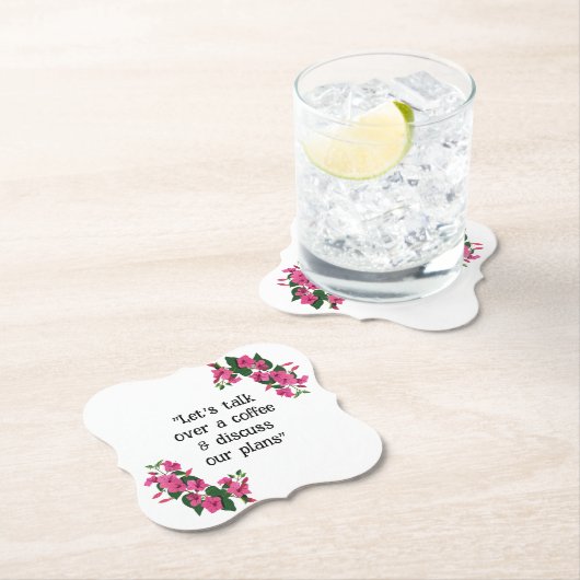 Mooie Gepersonaliseerd Floral Pulp Board Kartonnen Onderzetters (Insitu)